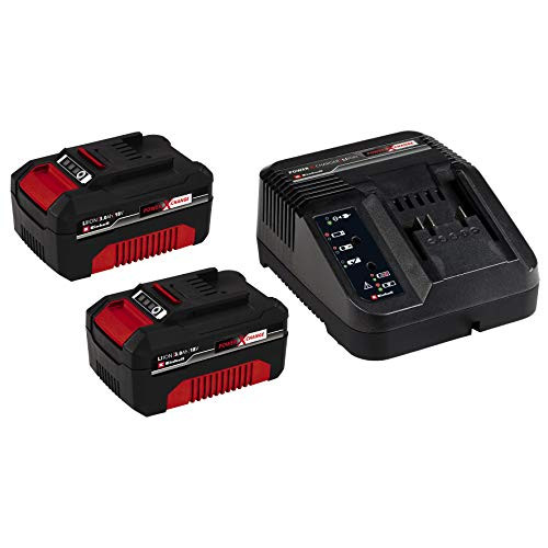Original Einhell 18V 3.0Ah 2x & 30min PXC Starter Kit 2x 3 Ah battery + charger Max. Power 900 W universal for all devices PXC 18V