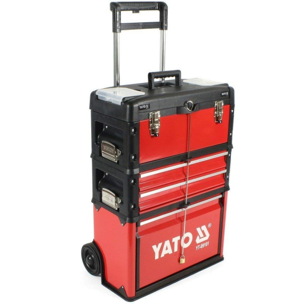 Yato YT-09101 Kleinteil/Werkzeugkasten Metall Schwarz Rot