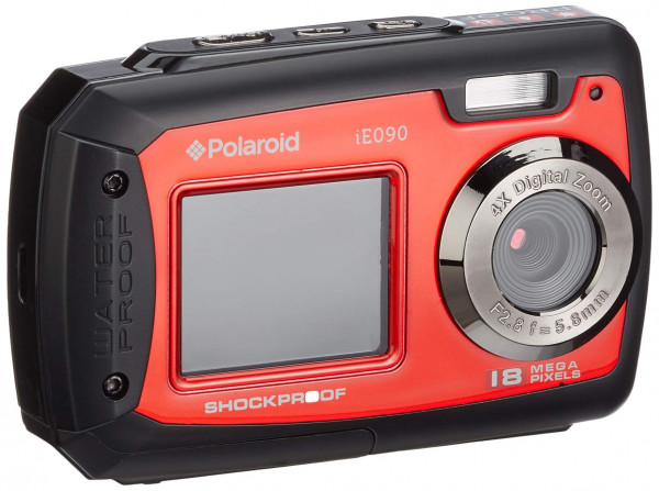 Polaroid iE090 - compact - MicroSD Trans Flash - LCD - batterij accu - zwart - rood 2.030.116