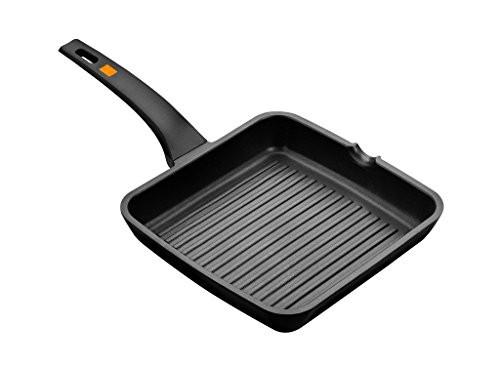 BRA Efficient - Grill 22 cm suitable for all types of cuisines also induction Black