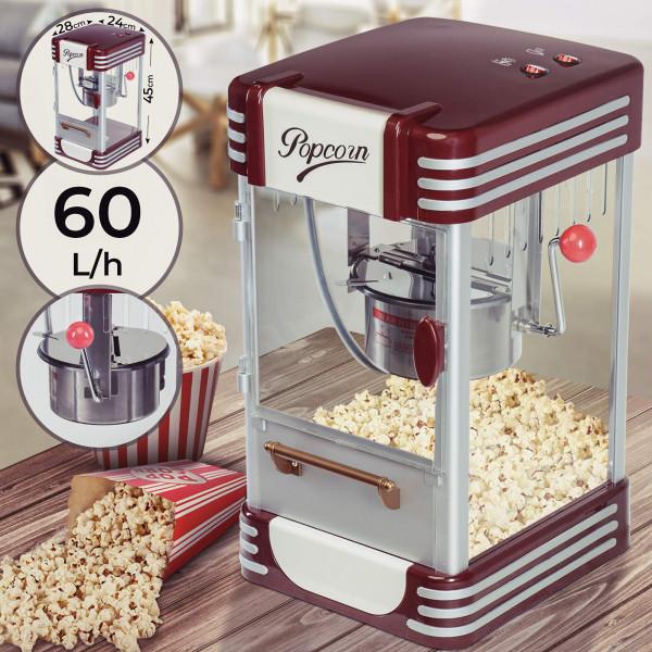 Retro popcorn machine 60L h