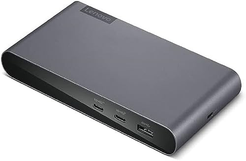 Lenovo 40B30090EU laptop-dockingstation & portreplikator 2 x USB 3.2 Gen 2 (3.1 Gen 2) Type-C Grau