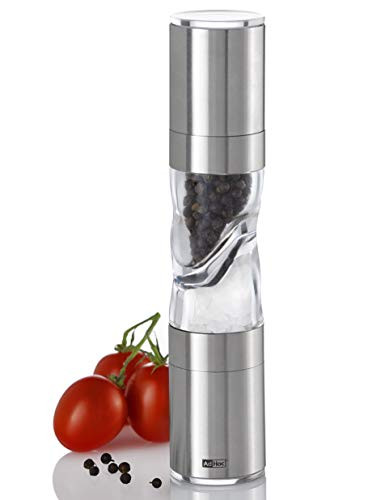 AdHoc MP900 pepper and salt Doppelmühle Duomill PURE stainless steel acrylic ceramic grinders without seasoning