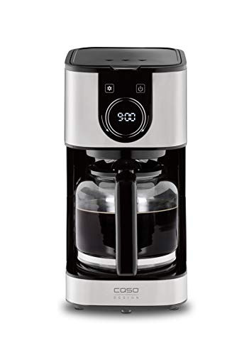 CASO sélection C12 - Conception café jusqu'à 12 tasses de boîtier en acier inoxydable café fonction chaud 1,5 L réservoir d'eau