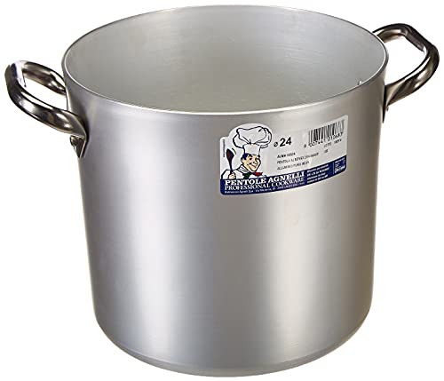 Pentols Agnelli ALMA10324 high pot with two handles 10 l stainless steel professional aluminum 3 millimeters