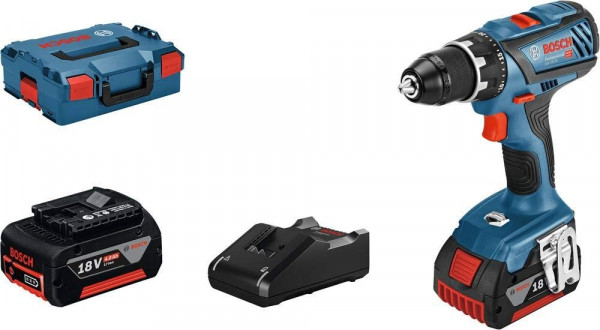 Bosch Professional Cordless Drill GSR 18V-28 2 x batteries GBA 18V quick charger GAL 18V-40 06019H410A