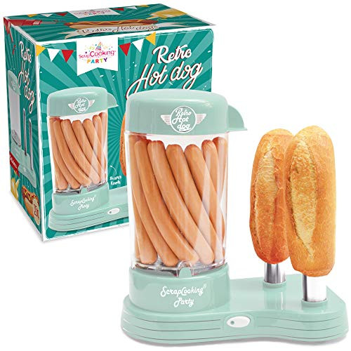 SCRAP COOKING 601 hot dogs for 12 machine sausage & 2 bread Vintage for party retro style