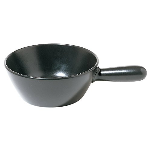 Alessi Mami Fondue pot for cheese made from ceramic black 24 cm Stainless Steel