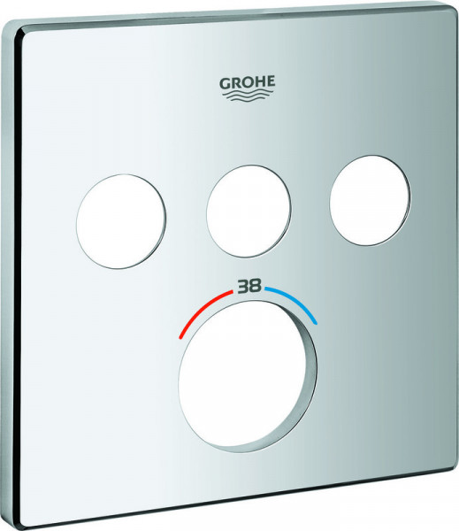 GROHE Rosette 49042 für SmartControl Unterputz Thermostat eckig mit 3 ASV chrom