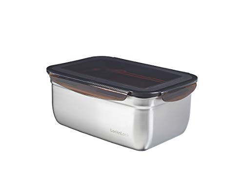 LocknLock stainless steel storage container with lid 265 × 185 × 110 mm Waterproof 3.6 L