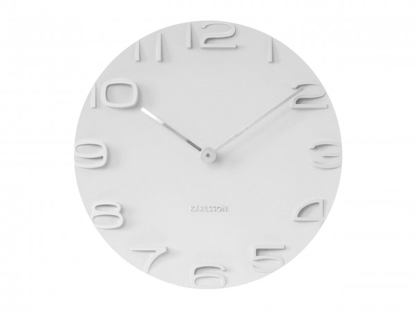 de color blanco Reloj de pared Karlsson pared en el borde KA5311WH