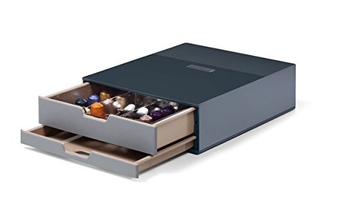 Durable 338358 Coffee Point Box S storage box with two drawers for coffee Cateringbox for coffee station office kitchen anthracite tea