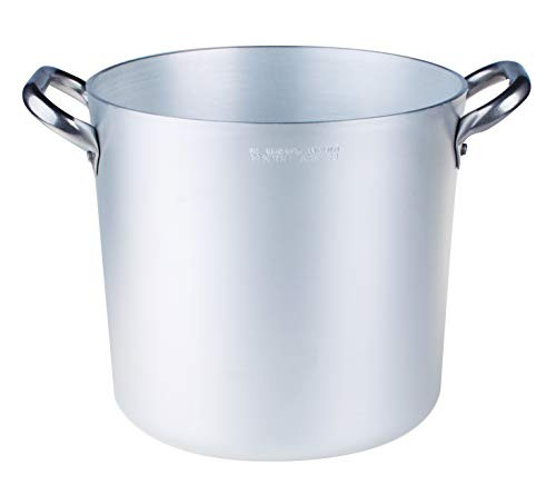 Pentols Agnelli ALMA10332 high pot with two handles 24 l stainless steel professional aluminum 3 millimeters