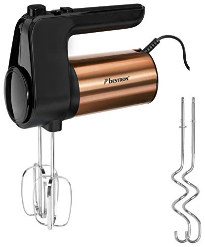 Bestron AHM1000CO Power Hand Mixer 6 levels 400 Watt Electric hand mixer with two whisks and dough hooks 2