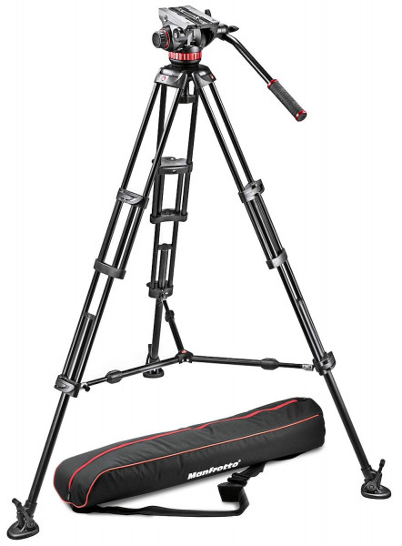 Manfrotto MVH502A 546BK-1 - A caméscopes numériques - 7 kg - 3 jambe (s) - écluse à feuilles mobiles - - noir 1/4 "- 3/8"