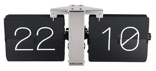 Karlsson Wall clock Flap No Case KA5601BK black color