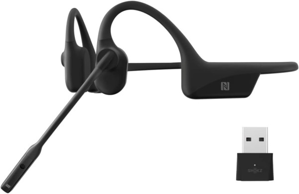 SHOKZ OpenComm UC - Black Kopfhörer Kabellos Ohrbügel Büro/Callcenter Bluetooth Schwarz