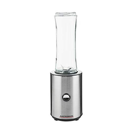 GASTROBACK # 41030 Design Smoothie Maker Mix & Go 4-fold stainless steel blade shaker glass with scale 300 watts