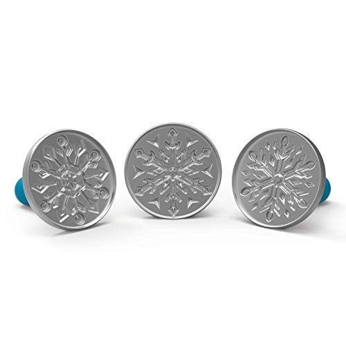 Nordic Ware Disney Frozen 2 falling snowflake cast Cookies temple Set of 3 silver with blue handles