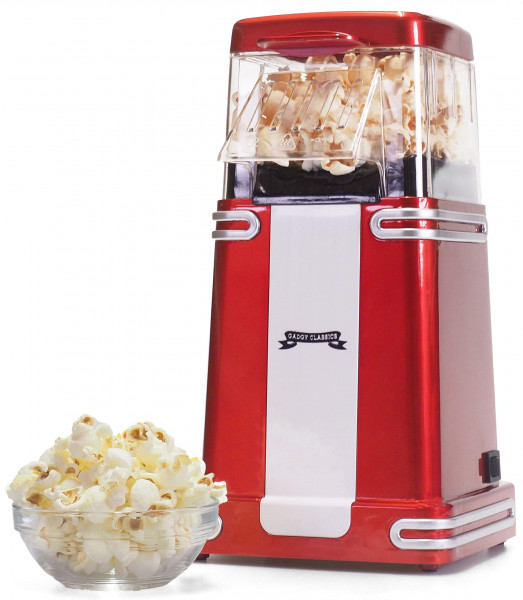 Gadgy ® Popcornmaschine Heissluft Retro Popcorn Maker Gesundes Snack Fettfrei Ölfrei