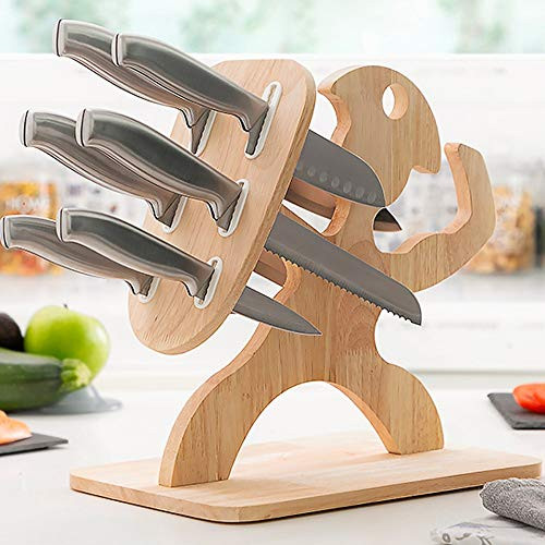 InnovaGoods Spartan Messerset mit Holzhalter Kochmesser Filter 6 Stück