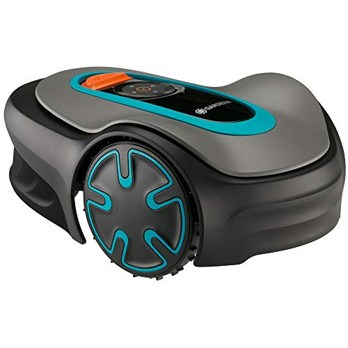 GARDENA Robotic Lawnmower SILENO minimo automatically and streak-free mowing lawns up to 500m² quieter lawn mowing time the robot adjusts the grass growth 15202-20 With Bluetooth App programmable
