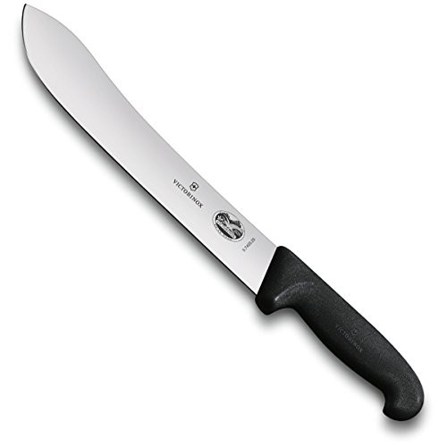 couteau de boucher couteau de cuisine Victorinox Fibrox noir longueur 31 cm 5.7403.31