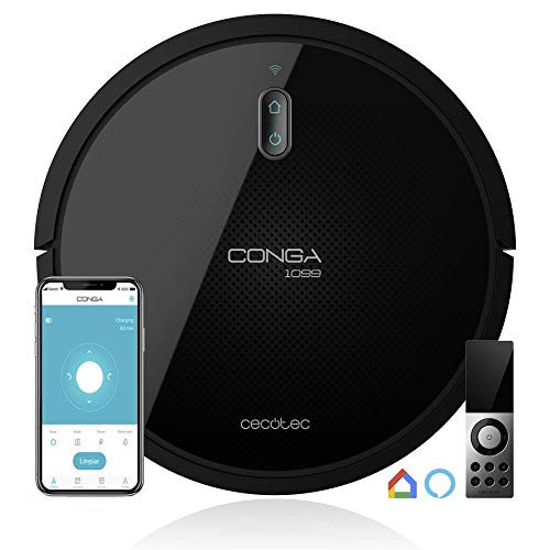 Cecotec Conga 1099 Series Connected - 1400 Pa Alexa et Google Accueil compatibles, y compris le contrôle à distance et bande magnétique iTech intelligente 2. 0