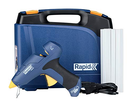 Rapid glue gun CG270 including in the case. 10 glue sticks for fixing and repairing with Detachable cable