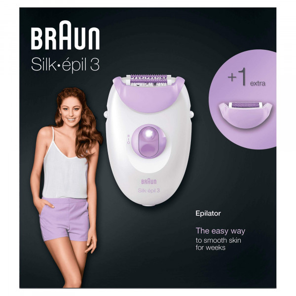 Braun depiladora 3-3.170 púrpura blanco