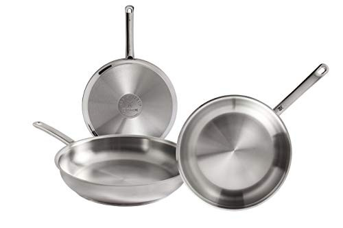 WMF pan set frying pans 20 24 y 28 cm polished stainless steel