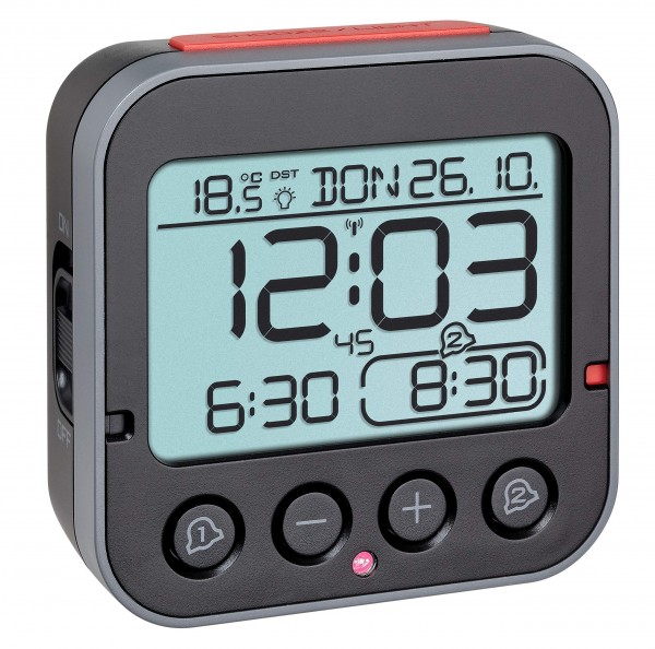 TFA 60.2550.01 radio alarm clock Black alarm times 2 (60.2550.01)