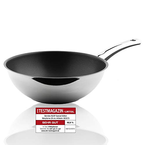 Berndes Stielwok Injoy Special EditionWokpfanne stainless steel coated 28 cm wok for induction