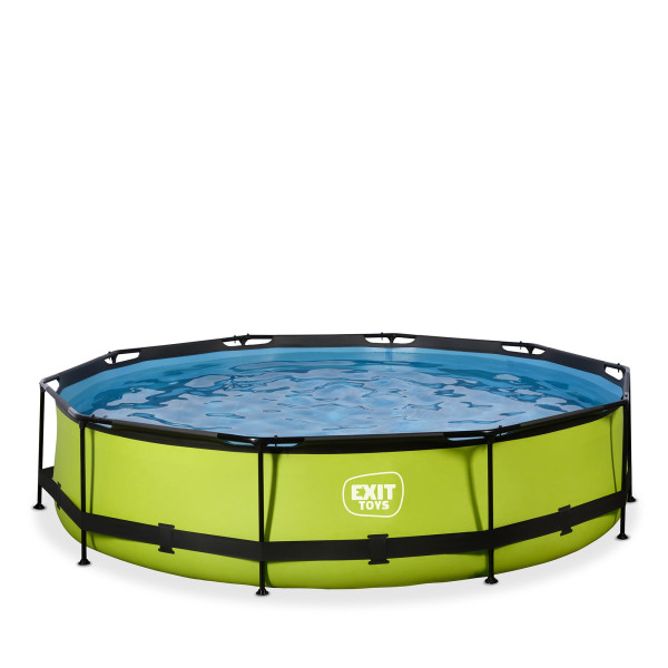 EXIT Lime Pool o360x76cm mit Filterpumpe - grün