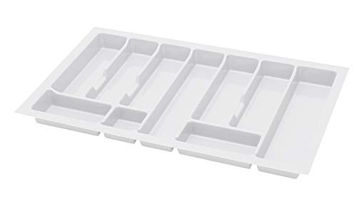 Alusfera portaposate per cassetti 80 Portaposate per cassetti 730 x 430 millimetri cassetto posate inserto cassetto dell'organizzatore Cucina Bianco