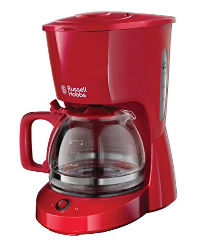Russell Hobbs coffee Textures red 1,25l glass jug shutoff to 10 cups