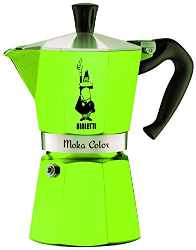 Bialetti 9122 Moka Express espresso maker Color 3 cups green aluminum
