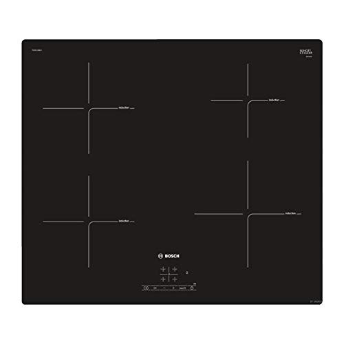 Cubierta de inducción Bosch PUE611BB1E 4 plazas de color negro