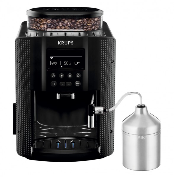Krups EA 8160 Kaffeevollautomat Schwarz - Espresso-Kaffee-Vollautomat EA8160 - 1450W - 1.8L