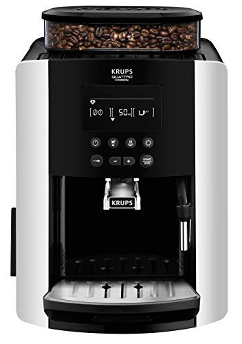 visualizzazione Krups EA8178 Arabica Quattro Forza Kaffeevollautomat 1450 Watt 1,8l pressione della pompa Capacità serbatoio acqua