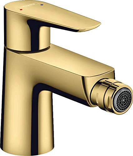 HANSGROHE Talis E Single lever bidet mixer with pop-up waste Polished gold look
