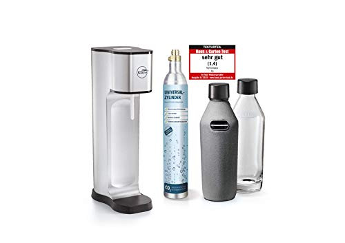 Sodapop JOY PRESTIGE - Drinks Maker includes two glass carafes bottle-shirt and CO2 cylinder silver