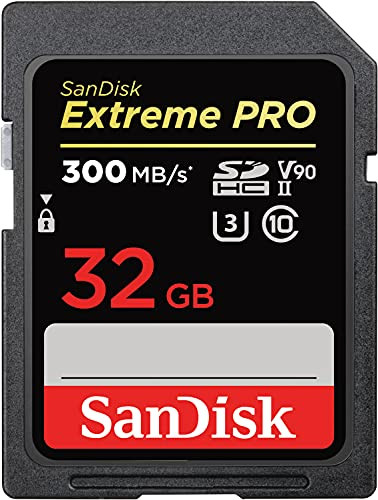SanDisk Extreme PRO 32 GB SDHC memory card with up to 300 MB UHS-II class 10 s
