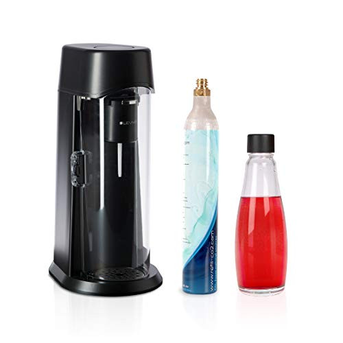 Levivo Wassersprudler JUICE inkl. 0,6l Glasflasche und 60l CO2-Zylinder Softdrinks und jedes Getränk