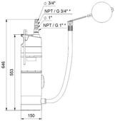 Grundfos Zisternenpumpe SBA 3-45 AW m Schalter flex Schlauch m schw. Filter