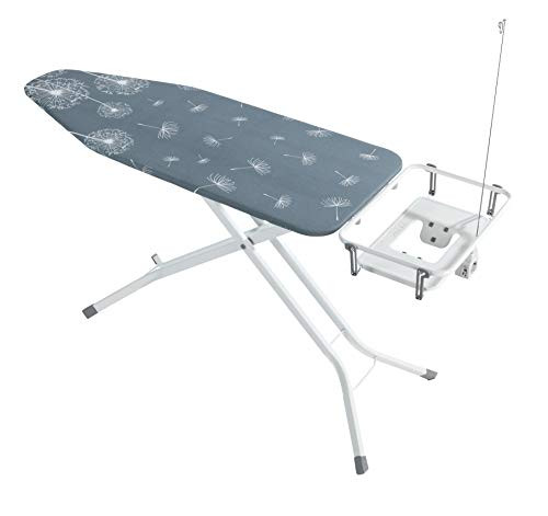 WENKO ironing board Professional retractable shelf for steam ironing station and socket suitable for steam irons extra wide board with great