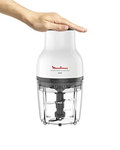 Moulinex Moulinette Essential DJ5201 3-in-1 Zerkleinererer pressure cap system 300 W capacity of 0.4 l mixing and cutting