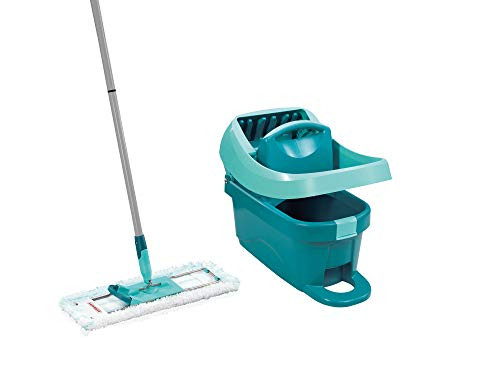 Leifheit set wipe Press Professional XL with floor wiper and roll results as handgewrungen with microfibre mop cover for tile & laminate brushing with clean hands and without bending over