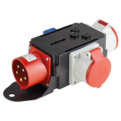 as - Schwabe MIXO adapter power distribution RUHRCEE male to 2 CEE sockets and 1 single phase socket Rugged construction power-VerteilerIP44Made in Germany I 60833