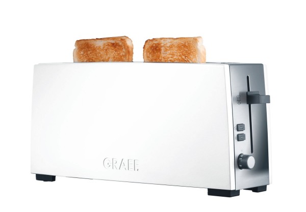Graef Toaster TO 91 * white / stainless steel * - TO 91 - Toaster - long slot toaster for 2 slices of toast